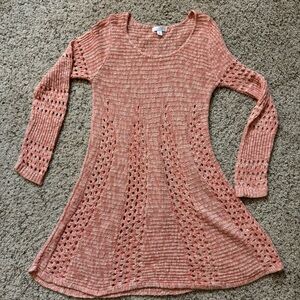 Charming Charlie Knit Long Sleeve Mini Sweater Dress Size Small